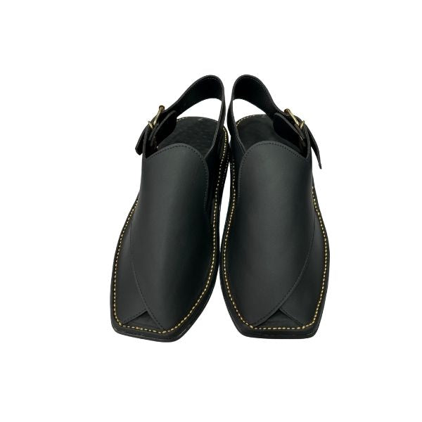 🖤 Zardari Black Peshawari Chappal