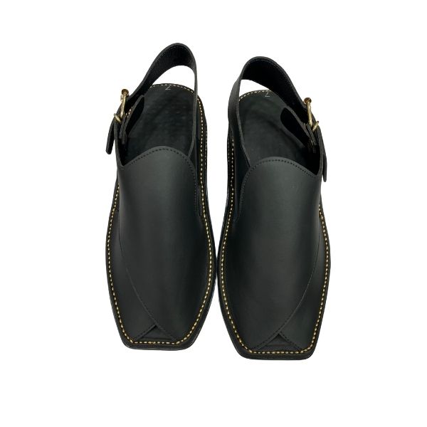 🖤 Zardari Black Peshawari Chappal