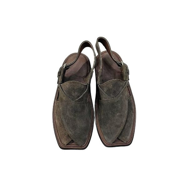 🤎 Brown Suede Peshawari Chappal
