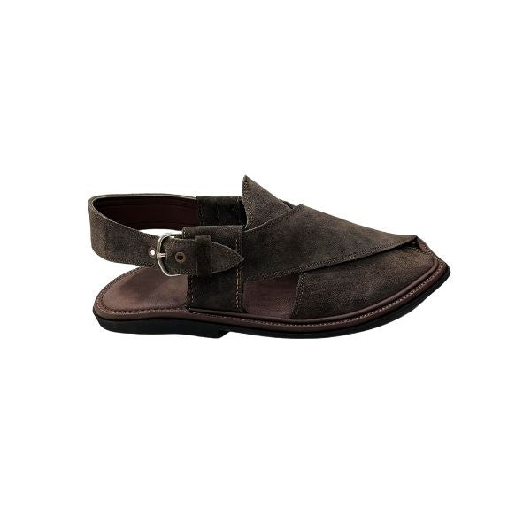 🤎 Brown Suede Peshawari Chappal
