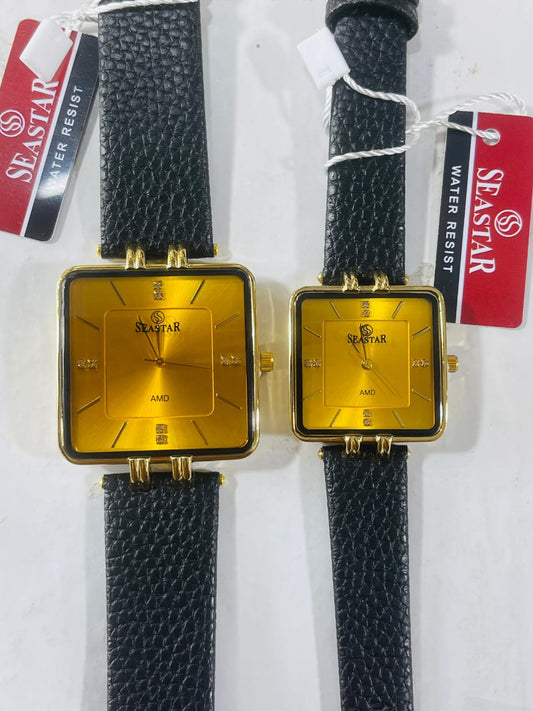Seastar Square Couple Watch