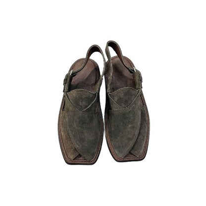 🤎 Brown Suede Peshawari Chappal