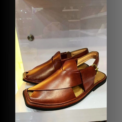 🔥 Smart Zalimi Red Peshawari Chappal