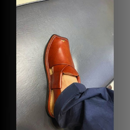🔥 Smart Zalimi Red Peshawari Chappal